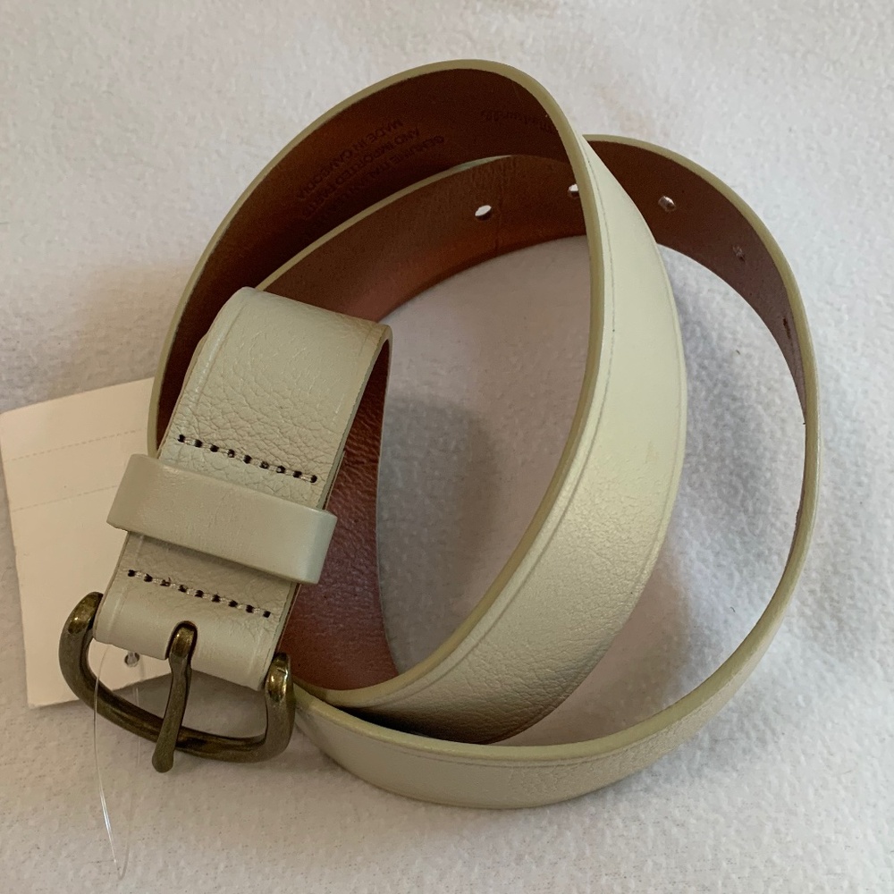 Madewell Ecru Leather Belt - Picture 14 of 14